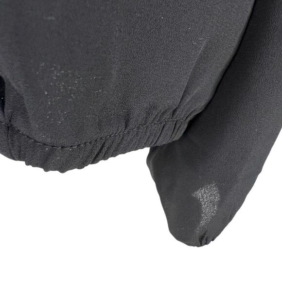 Stitch Fix Nine Britton Ivana Scallop Detail Blouse Womens Medium Black - Picture 3 of 6